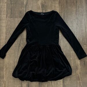 Target Girls Art Class Black Velvet Scoop Neck Top